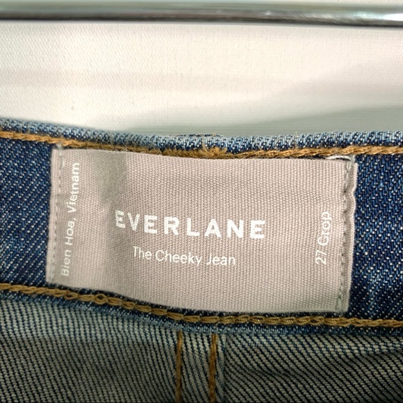 Everlane The Cheeky Jean High Rise Crop Jeans Size 27 Medium Wash - Picture 5 of 6